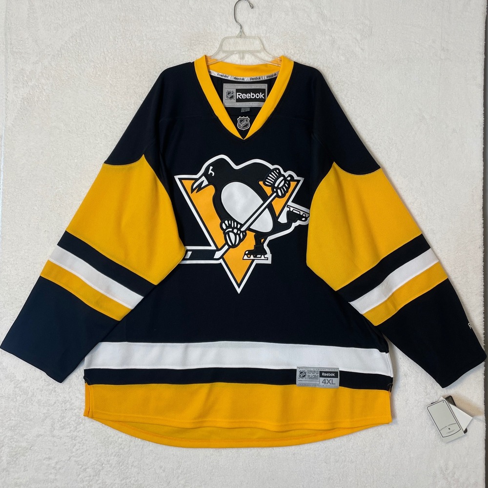 Reebok NHL Pittsburgh Penguins Premier Jersey Black Gold 4XL NWT 7185H